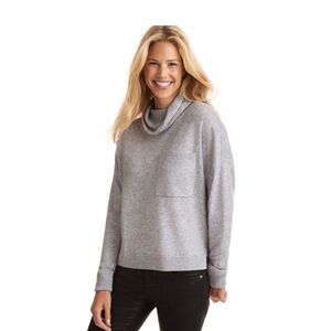 Vineyard Vines Light Gray Women's Cowl Neck Sweater